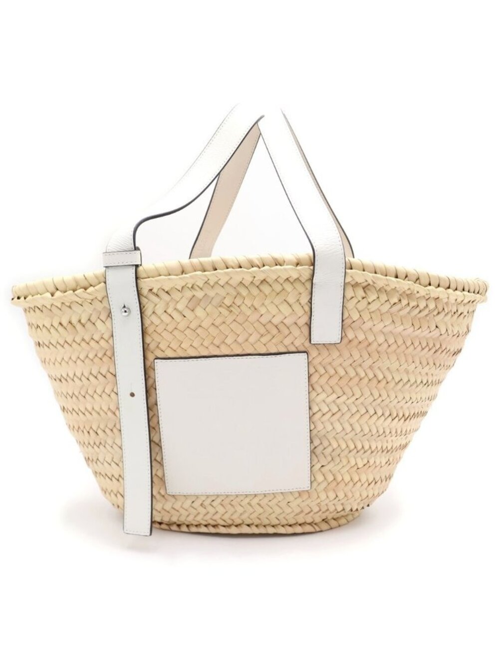 Loewe Baskethandbag Large White Leather Silver Handbag